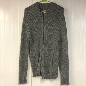 Converse All Star Men's Gray Sweater Cardigan Zip Up Large